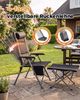HOMECALL Klappstuhl Campingstuhl Faltbar 3D-Mesh + 600D Oxford Gartenstuhl Hohe Lehne Bild 3