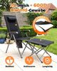 HOMECALL Klappstuhl Campingstuhl Faltbar 3D-Mesh + 600D Oxford Gartenstuhl Hohe Lehne Bild 4