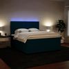 vidaXL Boxspringbett mit Matratze Blau 180x200 cm Samt 3293276 Bild 5