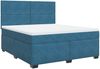 vidaXL Boxspringbett mit Matratze Blau 180x200 cm Samt 3293276 Bild 3