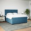 vidaXL Boxspringbett mit Matratze Blau 180x200 cm Samt 3293276 Bild 4