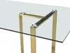 Vente-unique - NILESA Esstisch Glas TransparentGold - B 90 cm x H 75 cm x L 180 cm Bild 4