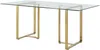 Vente-unique - NILESA Esstisch Glas TransparentGold - B 90 cm x H 75 cm x L 180 cm Bild 3