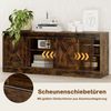 COSTWAY TV-Schrank mit 2 Schiebetüren & verstellbaren Regalen TV-Ständer 150cm Bild 4