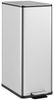 HOMCOM Mülleimer 20L mit Deckel Fußpedal, für Wohnzimmer, Büro, Edelstahl, 21,5 x 37,2 x 57 cm, Silber Bild 4