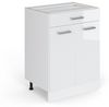 Küchenunterschrank R-Line Weiß Hochglanz 60 cm mit Schublade, ohne Arbeitsplatte Vicco Bild 4