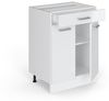 Küchenunterschrank R-Line Weiß Hochglanz 60 cm mit Schublade, ohne Arbeitsplatte Vicco Bild 3