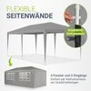 Juskys Partyzelt 3x6 m in Grau – Gartenpavillon mit Dach & Seitenwänden – Gartenzelt mit 18 m² Grundfläche – Sonnenschutz für Outdoor Bild 5