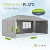 Juskys Partyzelt 3x6 m in Grau – Gartenpavillon mit Dach & Seitenwänden – Gartenzelt mit 18 m² Grundfläche – Sonnenschutz für Outdoor Bild 4