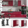Spülenunterschrank Fame-Line Bordeaux Hochglanz 80 cm mit Regal, AP Marmor Vicco Bild 2
