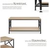 tectake Couchtisch Pittsburgh (1-St, 1 tlg), Trendiger Couchtisch in minimalistischer Industrie-Optik Bild 2