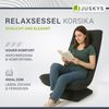 Juskys Relaxsessel Korsika - ergonomisches Design, 360° drehbar, hoher Komfort, klappbar, modernes Design, 5-lagige Polsterung, Cord-Bezug - Grau Bild 2