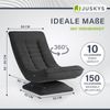 Juskys Relaxsessel Korsika - ergonomisches Design, 360° drehbar, hoher Komfort, klappbar, modernes Design, 5-lagige Polsterung, Cord-Bezug - Grau Bild 3