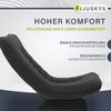 Juskys Relaxsessel Korsika - ergonomisches Design, 360° drehbar, hoher Komfort, klappbar, modernes Design, 5-lagige Polsterung, Cord-Bezug - Grau Bild 5