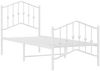 vidaXL Bettgestell mit Kopf- und Fußteil Metall Weiß 75x190 cm 373846 Bild 4