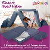 Linodino Kindersofa Spielsofa I aus Schaumstoff Bausteine I Spielcouch für Kinder, Wasserfeste Unterbezüge, Waschbare Chenille Bezüge 30° Bild 4