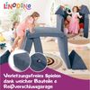 Linodino Kindersofa Spielsofa I aus Schaumstoff Bausteine I Spielcouch für Kinder, Wasserfeste Unterbezüge, Waschbare Chenille Bezüge 30° Bild 3