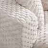 Relaxsessel 129x116x65 cm in Beige, weicher Stoff, 360°-Fassdesign mit Hocker, montagelos Bild 5