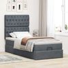vidaXL Ottoman-Bett mit Matratzen Dunkelgrau 80x200 cm Samt 3313506 Bild 3
