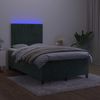 vidaXL Boxspringbett mit Matratze & LED Dunkelgrün 120x190 cm Samt 3270326 Bild 4