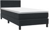 vidaXL Boxspringbett mit Matratze & LED Schwarz 90x210 cm Samt 3317057 Bild 5