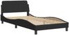 vidaXL Bettgestell "Dover" Schwarz 100x200 cm Samt 373134 Bild 3