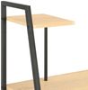 Schreibtisch mit Regaleinheit, Schwarz/ Eiche, 102 × 50 × 117 cm Bild 5