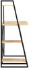 Schreibtisch mit Regaleinheit, Schwarz/ Eiche, 102 × 50 × 117 cm Bild 3