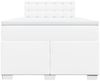 vidaXL Boxspringbett mit Matratze Weiß 120x190 cm Kunstleder 3286113 Bild 4