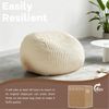 1-Sitzer Sitzsack-Sessel H 60 x T 85 x B 85 cm aus Flanellimitat in Beige mit Memory-Schaum Bild 5