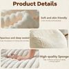 1-Sitzer Sitzsack-Sessel H 60 x T 85 x B 85 cm aus Flanellimitat in Beige mit Memory-Schaum Bild 3