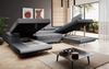 Designer Sofa Matera mit Schlaf - und Klappfunktion (Stoff) Grau Bild 3