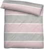 biberna Melange-Flanell Bettwäsche 0840506 BLOCKSTREIFEN, rose, 1x 155x220 cm + 1x 80x80 cm Bild 2