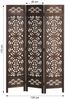 Paravent Raumteiler 3-teilig Holz Braun Ornament Design Sichtschutz Trennwand Spanische Wand Bild 3