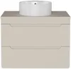 Vente-unique - ARUBA Waschbeckenmöbel Holz, Platte Beige - B 46 cm x H 59 cm x L 80 cm Bild 2