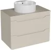 Vente-unique - ARUBA Waschbeckenmöbel Holz, Platte Beige - B 46 cm x H 59 cm x L 80 cm Bild 3