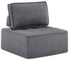 BBWL Wohnlandschaft Einzelsofa modular kompakt aus Plywood mit Leinenbezug, 1-Sitzer für Wohnzimmer, Schlafzimmer, Gästezimmer, platzsparend Bild 2