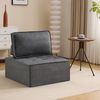 BBWL Wohnlandschaft Einzelsofa modular kompakt aus Plywood mit Leinenbezug, 1-Sitzer für Wohnzimmer, Schlafzimmer, Gästezimmer, platzsparend Bild 3