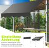 Balkonmarkise Klemmmarkise Markise 150-400cm LED Balkon Orange/Weiß 400x120cm Bild 3