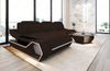 Couch Toscano L Form in Stoff - Mikrofaserstoff - dunkelbraun-weiß - Links Bild 2