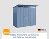 Hörmann Ecostar Metall-Gerätehaus Elegant mit Pultdach Typ 1, 108x238 cm , taubenblau, 2,6 m²,1-flüglige Tür Bild 3