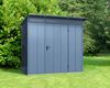 Hörmann Ecostar Metall-Gerätehaus Elegant mit Pultdach Typ 1, 108x238 cm , taubenblau, 2,6 m²,1-flüglige Tür Bild 2