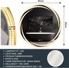 ZMH Runder Badezimmerspiegel mit Beleuchtung – 60 cm LED-Wandspiegel IP44, runder Badezimmerspiegel mit Touch-Funktion, mit dimmbarem Licht – Schalter und Antibeschlagfunktion Bild 4