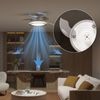 Philips LED Deckenleuchte Bliss 35W DC-Ventilator 28W, einziehbare Rotorblätter, Glitzeroptik, CCT - über Fernbedienung, Dimmer, Dimmfunktion, Ein-/Ausschalter, Farbsteuerung, Fernbedienung, Infrarot inkl, Memoryfunktion, Ventilatorfunktion, dimmbar üb... Bild 3