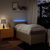 vidaXL Boxspringbett mit Matratze Creme 100x200 cm Stoff 3289679 Bild 5