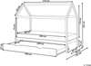Kinderbett mit Ausziehbett Kiefernholz CRILLON 90 x 200 cm Hellbraun Bild 2