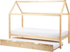 Kinderbett mit Ausziehbett Kiefernholz CRILLON 90 x 200 cm Hellbraun Bild 4
