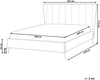 Bett mit Lattenrost MIRIBEL 160 x 200 cm Samtstoff Taupe Bild 2