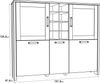 FORTE Clif Highboardvitrine, Holzwerkstoff, Grau/Braun, 151,3 x 125,4 x 41,4 cm Bild 5