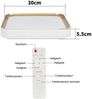 ZMH LED Deckenleuchte Wohnzimmer Ø30CM Dimmbar mit Fernbedienung Modern Deckenlampe Flur, Augenschutz,Einfache Installation, LED fest integriert, 3000-6500K, Eckig LED Deckenleuchte Bild 3
